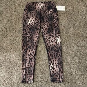 Fabletics High Waisted Animal Print 7/8 Leggings Medium